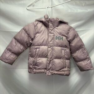 Helly Hansen Girls 4T K Vision Puffy Jacket Light Purple Puffer Insulated Coat